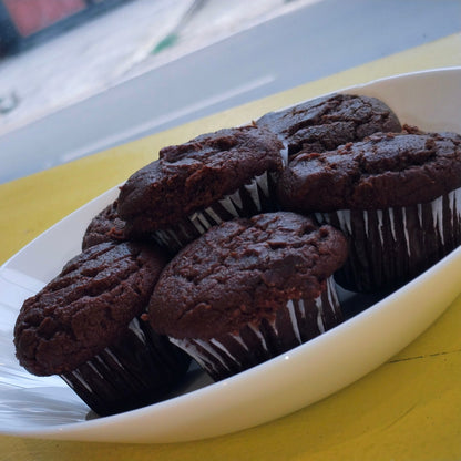 🌟 Whole Wheat Chocolate Muffins – Guilt-Free Chocolate Bliss 🌟